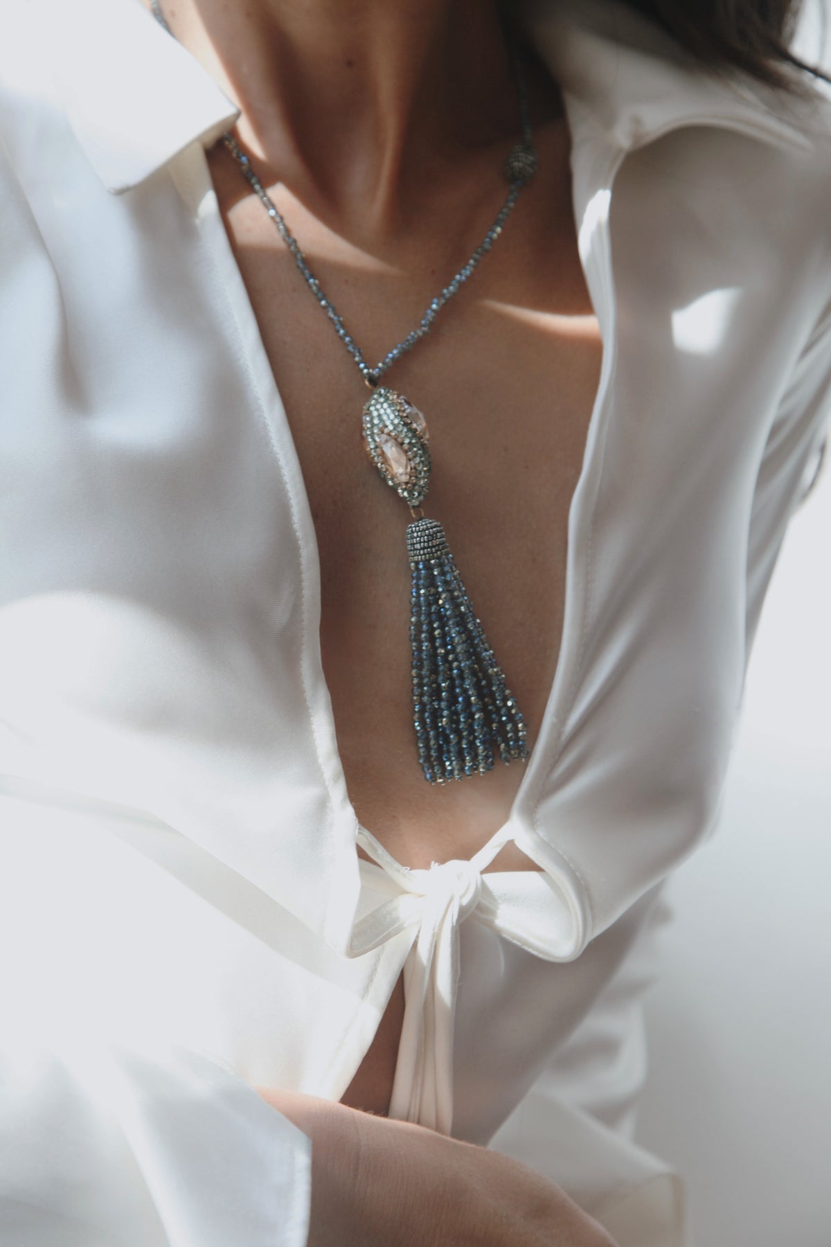 The Lila Pendant in Jade